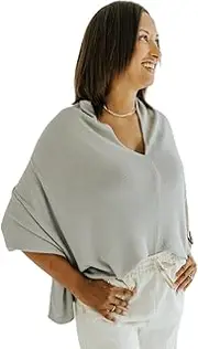 Toci Mom Nursing Cover for Breastfeeding | Full Coverage | Breathable & Soft | Wide Viewing Neck | Stretchable Modal Fabric