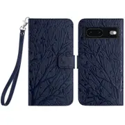 For Google Pixel 7 5g Leather Case Imprinted Wallet Stand Anti-drop Phone Cover