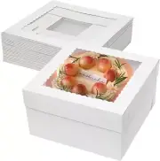 12X12X6" Cake Boxes 10Pcs Bakery for Tier Cakes with Window 12" White Large Tall