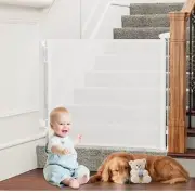Retractable Baby Gates Extra Wide, Retractable Dog Gate for the House Extends t