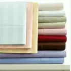 1000 TC Egyptian Cotton Stripes Double Size Comfort 3 PCs Duvet Set+Fitted Sheet