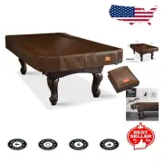 Luxury Heavy Duty Faux Leather Pool Table Cover - Waterproof & Tearproof 7/9FT