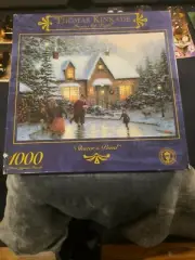 THOMAS KINKADE SKATER'S POND 1000 PIECE WINTER JIGSAW PUZZLE - NEW