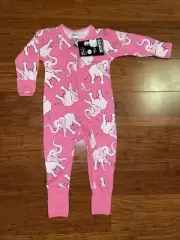 Bonds Baby Girls Elephant Magic Pink White Zippy Zip Wondersuit BNWT Size 0