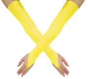 NEW Extra Long Soft Stretch Lycra Fingerless Opera Length Gloves PLUS SIZE 3X/4X