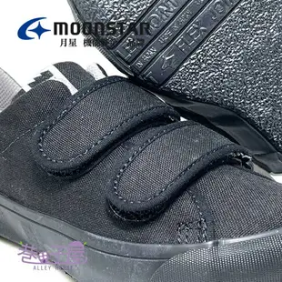 Moonstar月星 童鞋 日本製 2E寬楦 魔鬼氈 休閒鞋 帆布鞋 [MSC22236] 黑【巷子屋】