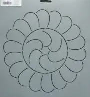 Stencil Quilting Feather Circle 9" 23cm quilt embroidery crafts 68 QC template