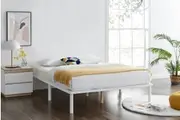 Shangri-La Orlando Wood Bed Frame (White, Queen)