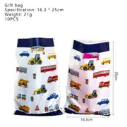 10Pcs Lolly Bag Construction Truck Vehicles Tableware Party Supplies Kids Birthday Decoration