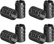 8 Pcs Black Car Dust Cap, Tire Valve Stem Caps, Universal Aluminum Tire Valve Cap, Dust Caps for Car Tyres, Dust Cover for Cars, Bike and Bicycle, Trucks, Motorcycles