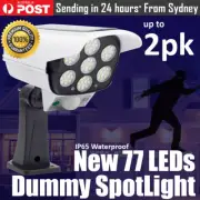 Ultra 77 LED Solar Lights Motion Sensor Garden Outdoor Dummy Camera Waterproof