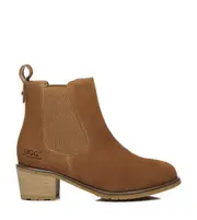 AS Ugg Heel Boots Australian Sheepskin Lining Suede Upper Boots Water Repellent