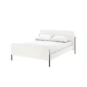 Bonny Boucle Bed Frame - Cream White