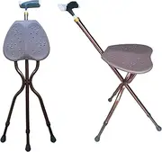 Best Health Cane Seat Stool Retractable Lightweight Walking Stick with LED Light for Elderly Outdoor Travel Rest Stool Folding Chair Replacement Large Golf Seat Large Weight Capacity