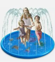 68" Sprinkler & Splash Play Mat Large Splash Pad for Kids Inflatable Blow Up Toy