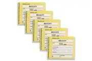 5pc Spirax 504 Cash Receipt Book Quarto School Office Writing Notebook 50-Pages