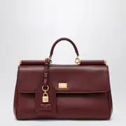 [Dolce & Gabbana] My Sicily handbag in burgundy leather One size Burgundy