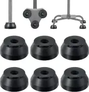6 Pack Cane Feet Compatible with Hurrycane Replacement Rubber Feet Replacement,