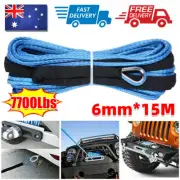 7700lbs Winch Rope Synthetic Soft Shackle Recovery Gear Cable Strap Waterproof
