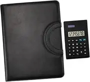 NUOBESTY Leather Zippered Portfolio Folder A4 Business Binder Portfolio Binder with Pouch Compact