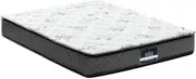 Giselle Bedding Mattress Double Bed Mattresses Innerspring Foam 24cm Thickness, with Breathable Pillow Top and Soft Quilting Top, 5Yrs Warranty, Medium Firm, White + Greywith Vacuum Packed