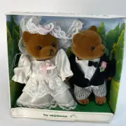 NEW Teddy Bear Story Applause Bride Groom Mini Dolls 1986 In Box Teddy & Tammy