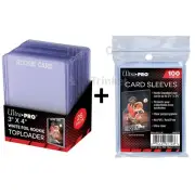 25 Ultra PRO ROOKIE Regular 35pt Toploaders + SLEEVES Card Holder Toploader 3x4"