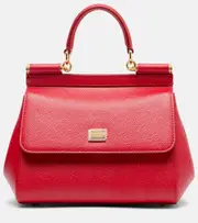 [Dolce & Gabbana] Dolce & Gabbana Sicily Small leather tote bag One Size red