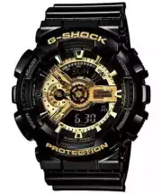 Casio G-Shock GA110GB-1 Men's Black Gold Resin Analog-Digital Watch