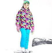 [7HAHA3] Girls Thicken Snowsuit Teen Snowboard Ski Jacket and Pants Set Children Outdoor Jacket Keep Warm in -30°C (-22℉)