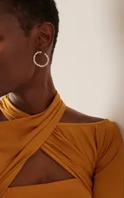 [Suzanne Kalan] Spiral 18K Yellow-Gold Hoop Earrings