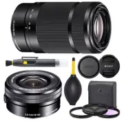 Sony E PZ 16-50mm f/3.5-5.6 OSS SELP1650+ Sony E 55-210mm f/4.5-6.3 OSS SEL55210