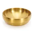 7.3In Gold Stainless Steel Soup Bowl, 35OZ Walled Sashimi Dish F7C19897