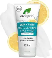 Dr Organic Tea Tree Face Wash, Cleansing, Purifying, Mens, Womens, Oily Skin, Natural, Vegan, Cruelty-Free, Paraben & SLS-Free, Organic, 200ml, Packaging may vary