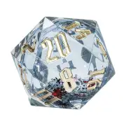 Sirius Die 54mm d20 Red and Green Snowflakes w/Silver Glitter SW (New)