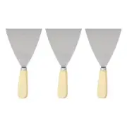 Putty Knife 4" Carbon Steel Scraper Wooden Handle for Spreading Drywall 3Pcs