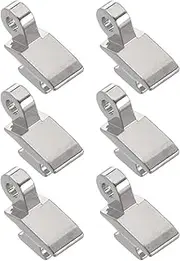 HALLMERS 6pcs 6.6mm x 3.5mm x 1.5mm Stainless Steel Front Hinge Three Barrel Style Glasses Replacement Part - Optical Acetate Frame Sink Flush Insert Eyeglass Specs Repair Joint Spectacles Bracket