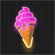 Hanging Art Neon Signs Ice Cream Neon Sign LED Light For Business Wall Decor For Store Bar Shop Party USB Powered 42cm×24.4cm