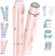 Proustore Razor, Rayzo Razor, Bikini Trimmer for Women, 2 in 1 Electric Shaver Razors with Removable Head, Waterproof Wet and Dry, for Leg Arm Underarm Bikini Area (Pink)