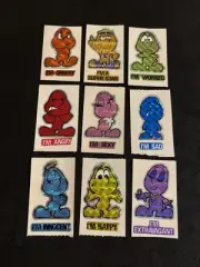 Lot Of 9 Vintage 80’s Kent Toys MOODIES Prism Stickers