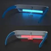 Light Therapy Glasses, Blue + Red Light Therapy, Blue Light for Good Sleep, Winter Blues, Jet Lag, Night Shift, Energy and Mood, Unique 670nm Red Light for Eye Health