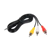 3.5mm RCA Audio Video Cable 3.5mm Jack to 3 RCA Male AV Wire Cord 1.2M