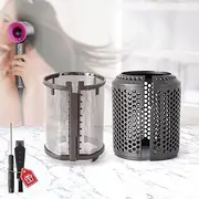 Dyson HD01 HD03 HD08 Hair Dryer Filter Kit Replacement - Upgraded Strainer Cover Parts (Metallic Gray)