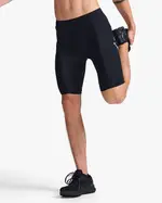 Aero Compression Shorts, 2XU, XXL, Black/Silver Reflective, Male