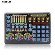 GAX-X8P 48V Digital Live Broadcasting USB Sound Card with RGB Lights