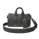 【Louis Vuitton 路易威登】M20900 經典Keepall系列Taurillon Monogram皮革手提斜背包(黑色)