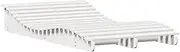 Camping Sunloungers Reclining Patio ChairsSun Lounger White 205x110x31.5 cm Solid Wood Pine