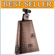 6 1/4-Inch Hand Hammered Cowbell in Brushed Copper – Clear Tone & Unique Sound