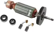 Armature Rotor，220-240V Rotor Motor Armature Anchor 360802F Replacement，Compatible for HITACHI，for G10SS G12SS G13SS Angle Grinder Power Tools Spare Parts(Rotor Bearing Brush)