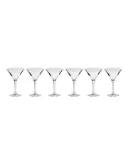 [Krosno] Avant-Garde Martini 240ml Set of 6 Gift Boxed in Clear